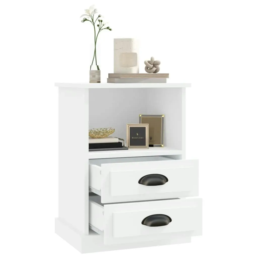 Bedside Cabinet White 43x36x60 cm 816328