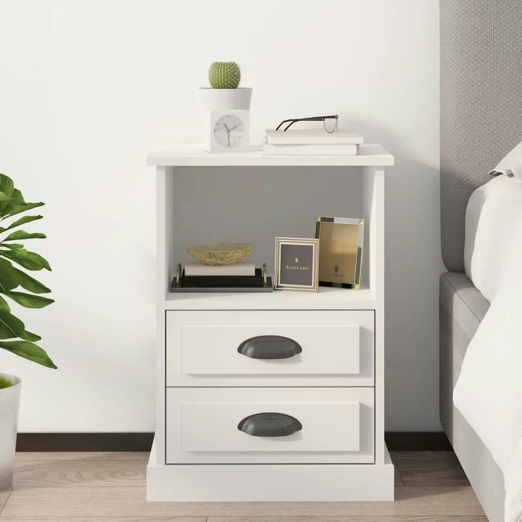 Bedside Cabinet White 43x36x60 cm 816328