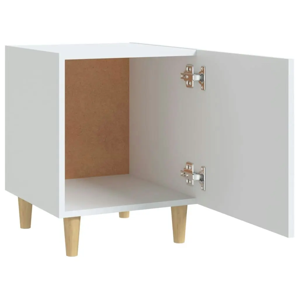 Bedside Cabinet White Engineered Wood 812042