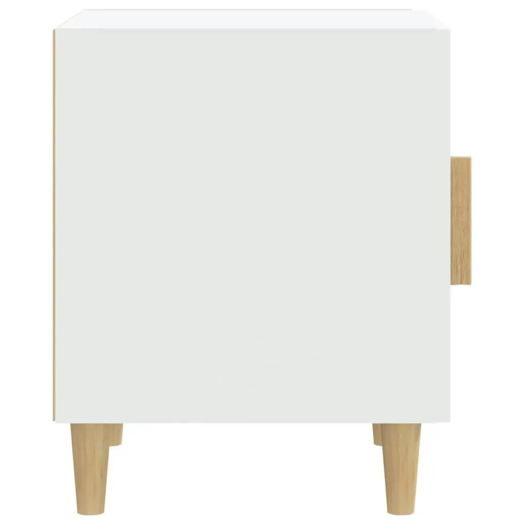 Bedside Cabinet White Engineered Wood 812042