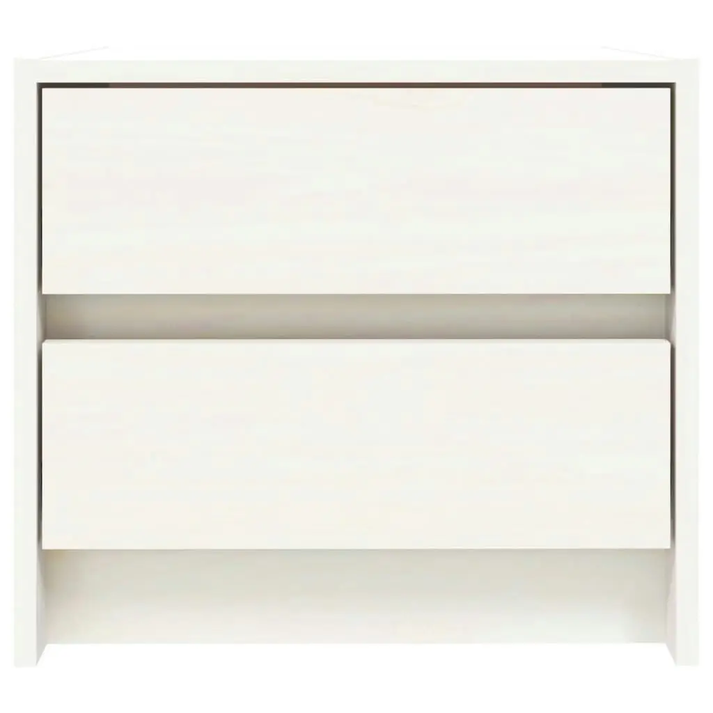 Bedside Cabinet White 40x31x35.5 cm Solid Wood Pine 836137