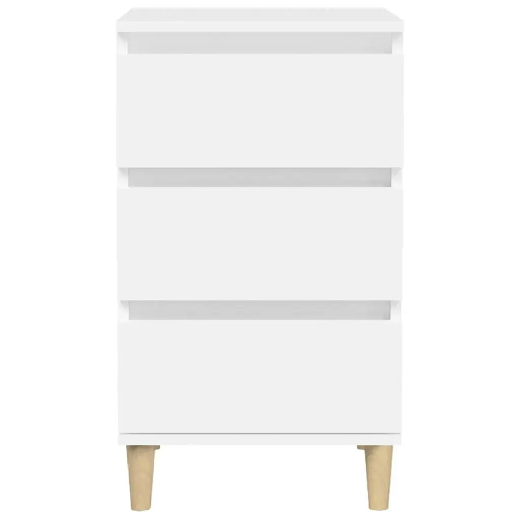 Bedside Cabinet White 40x35x70 cm Engineered Wood 819660