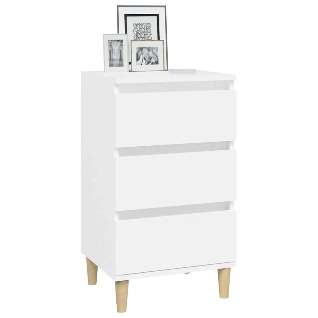 Bedside Cabinet White 40x35x70 cm Engineered Wood 819660