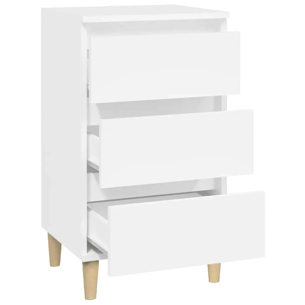 Bedside Cabinet White 40x35x70 cm Engineered Wood 819660