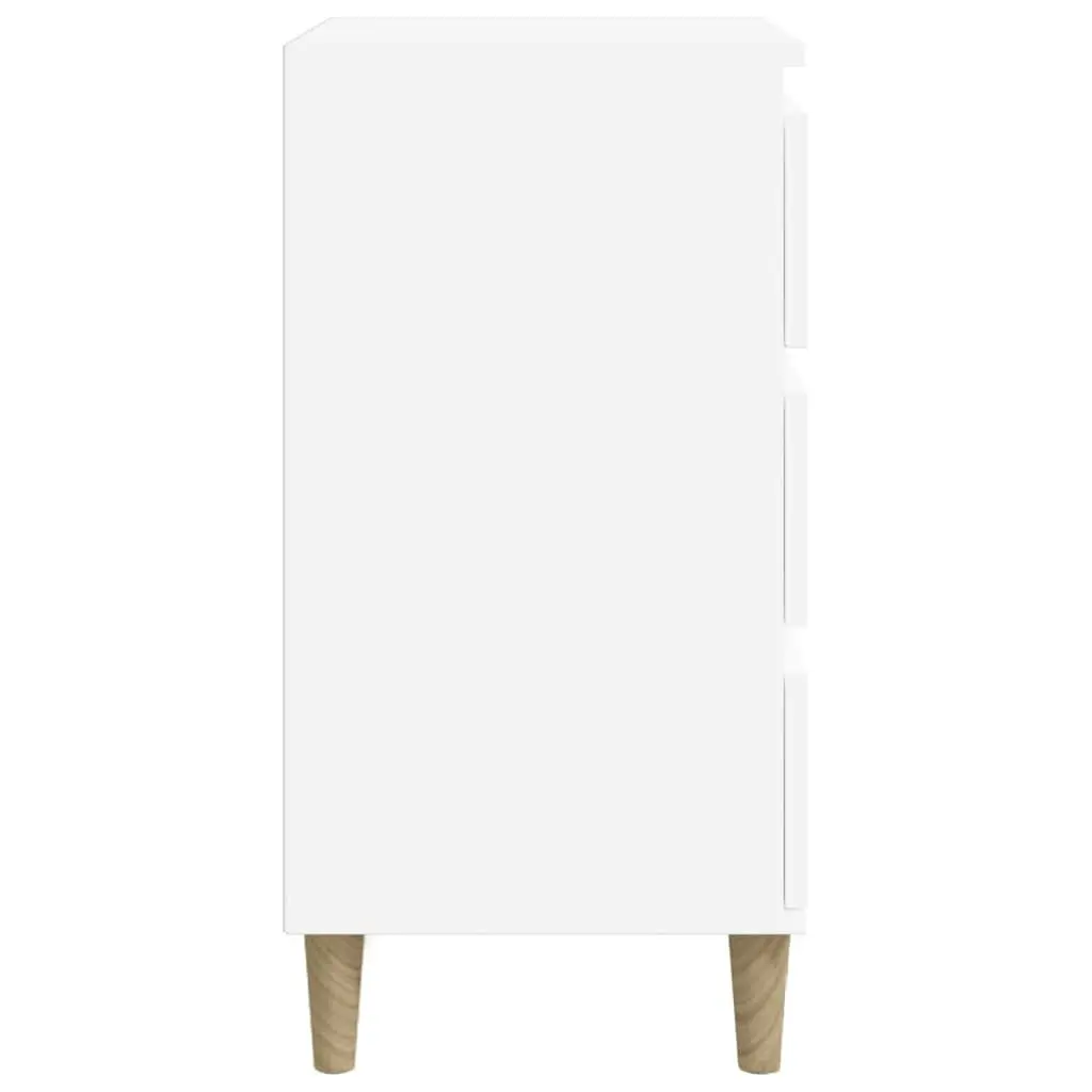 Bedside Cabinet White 40x35x70 cm Engineered Wood 819660