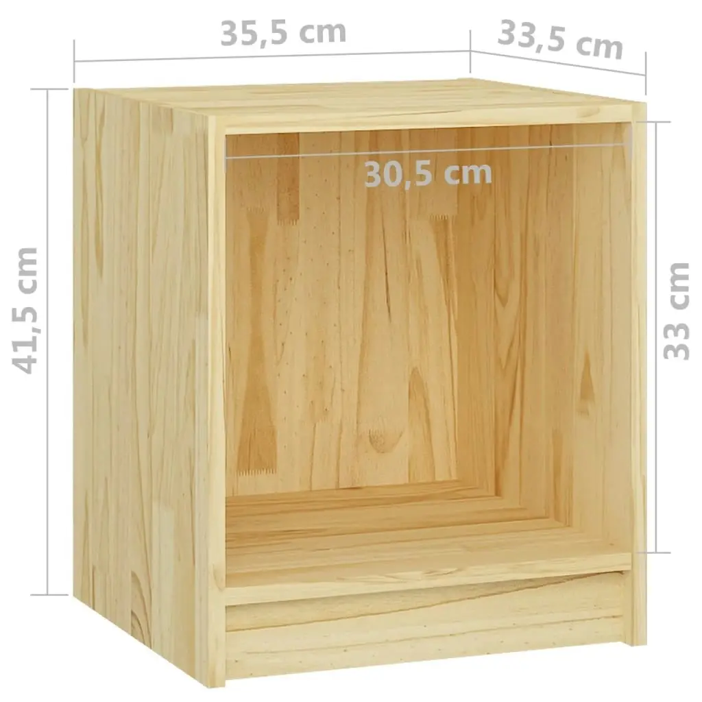 Bedside Cabinets 2 pcs 35.5x33.5x41.5 cm Solid Pinewood 809920