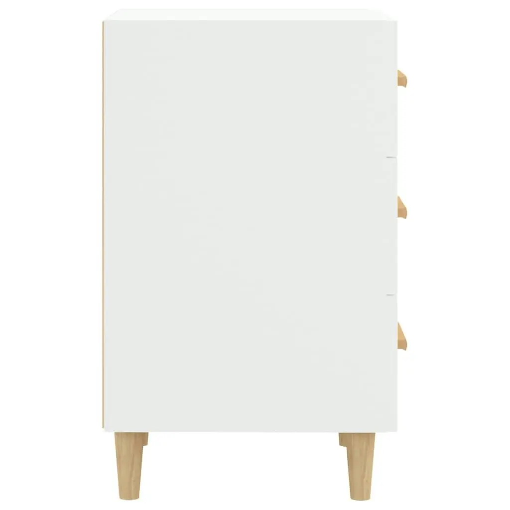 Bedside Cabinet White 40x40x66 cm Engineered Wood 812078