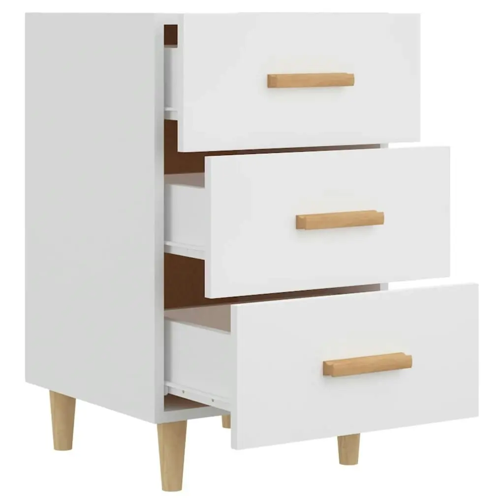 Bedside Cabinet White 40x40x66 cm Engineered Wood 812078