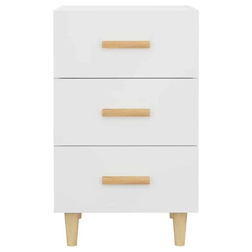 Bedside Cabinet White 40x40x66 cm Engineered Wood 812078