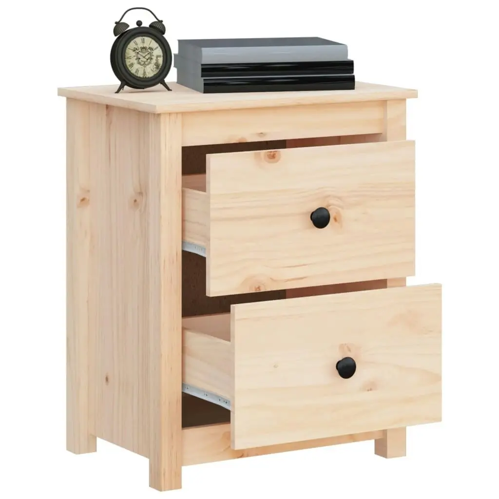 Bedside Cabinets 2 pcs 50x35x61.5 cm Solid Wood Pine 813680