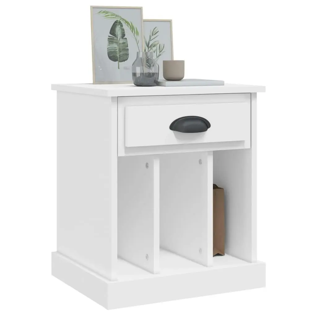 Bedside Cabinet White 43x36x50 cm 816344