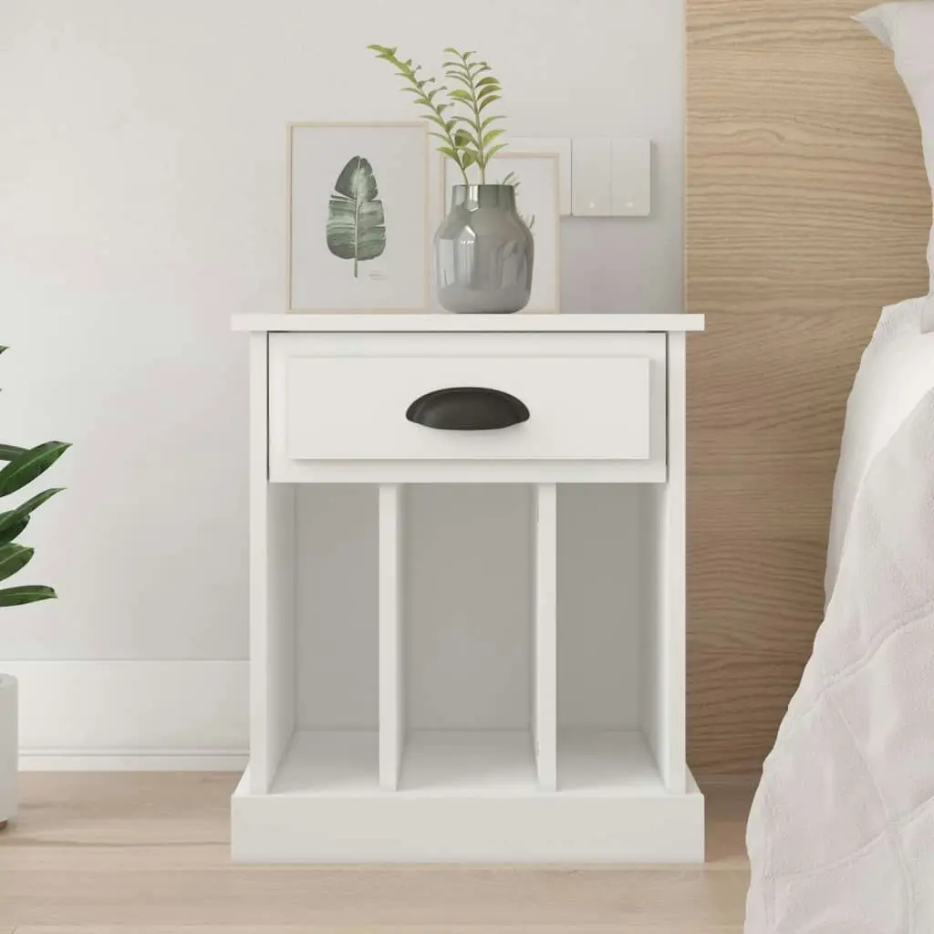 Bedside Cabinet White 43x36x50 cm 816344