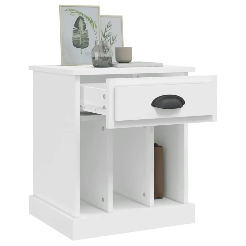 Bedside Cabinet White 43x36x50 cm 816344