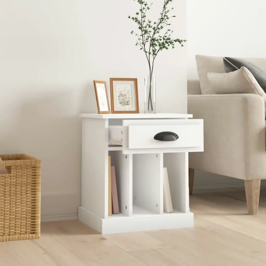 Bedside Cabinet White 43x36x50 cm 816344