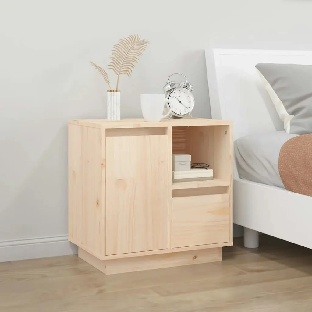 Bedside Cabinets 2 pcs 50x34x50 cm Solid Wood Pine 814480