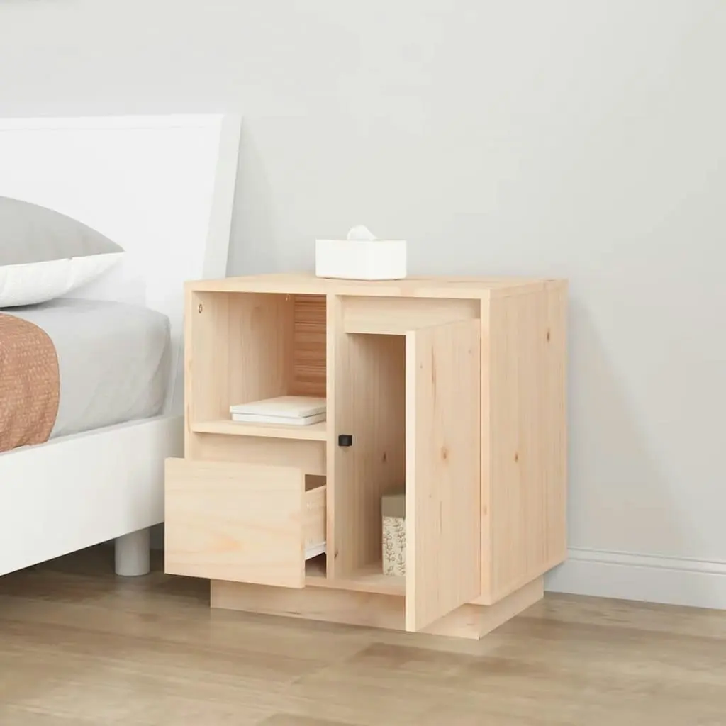 Bedside Cabinets 2 pcs 50x34x50 cm Solid Wood Pine 814480