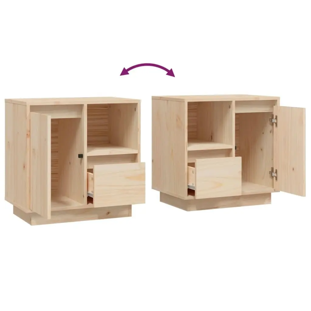 Bedside Cabinets 2 pcs 50x34x50 cm Solid Wood Pine 814480