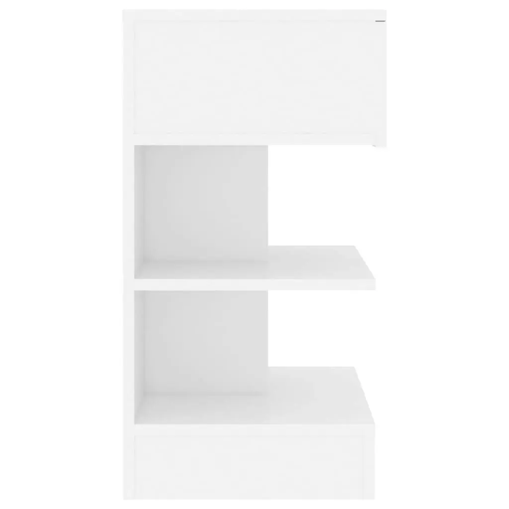 Bedside Cabinet White 40x35x65 cm Engineered Wood 808648