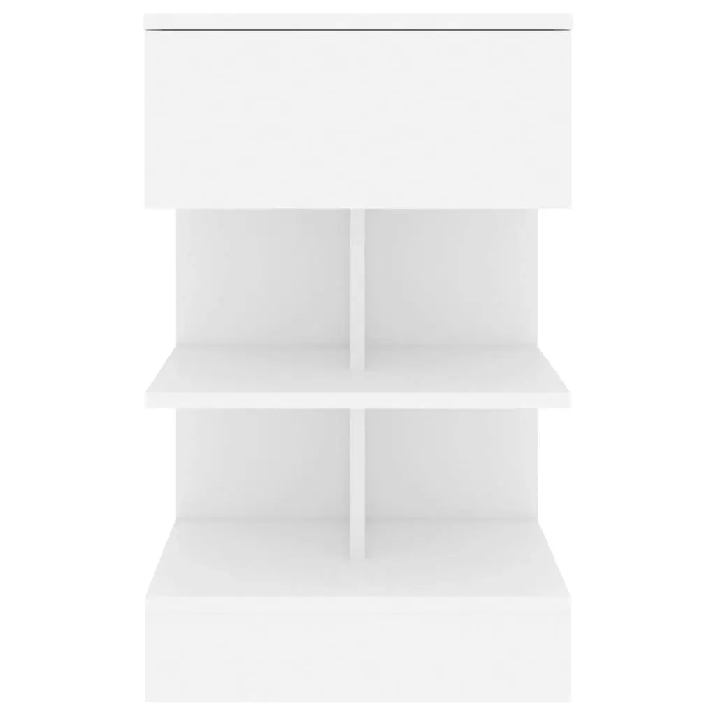 Bedside Cabinet White 40x35x65 cm Engineered Wood 808648