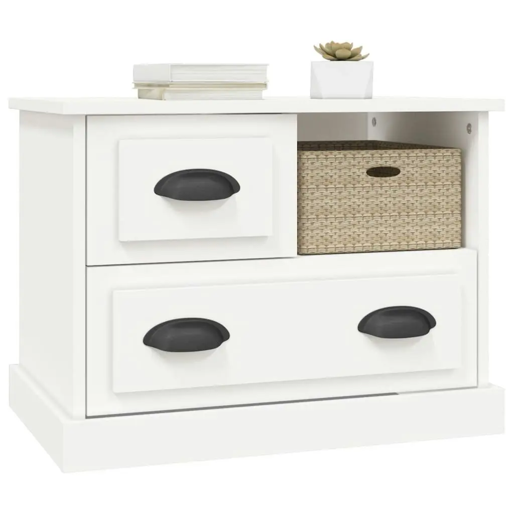 Bedside Cabinet White 60x39x45 cm 816360