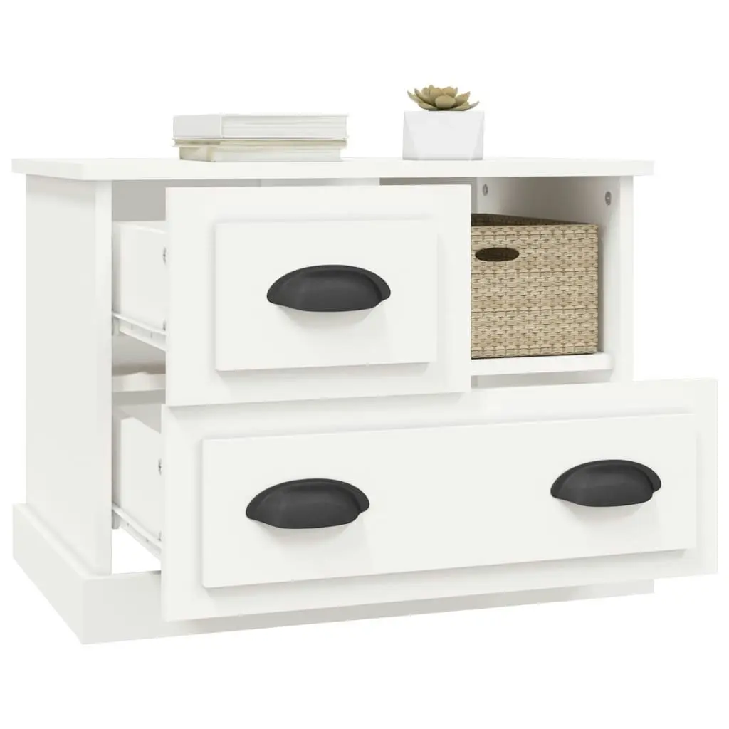 Bedside Cabinet White 60x39x45 cm 816360