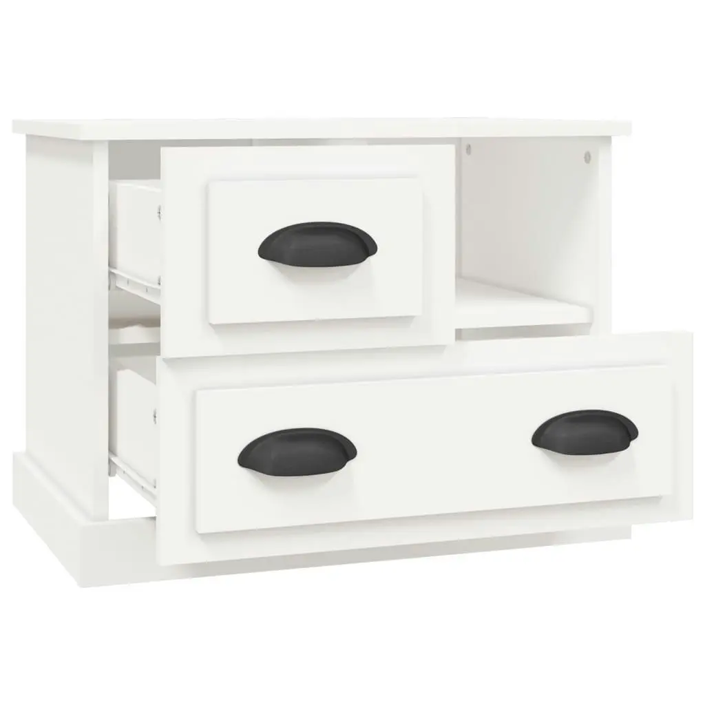 Bedside Cabinet White 60x39x45 cm 816360