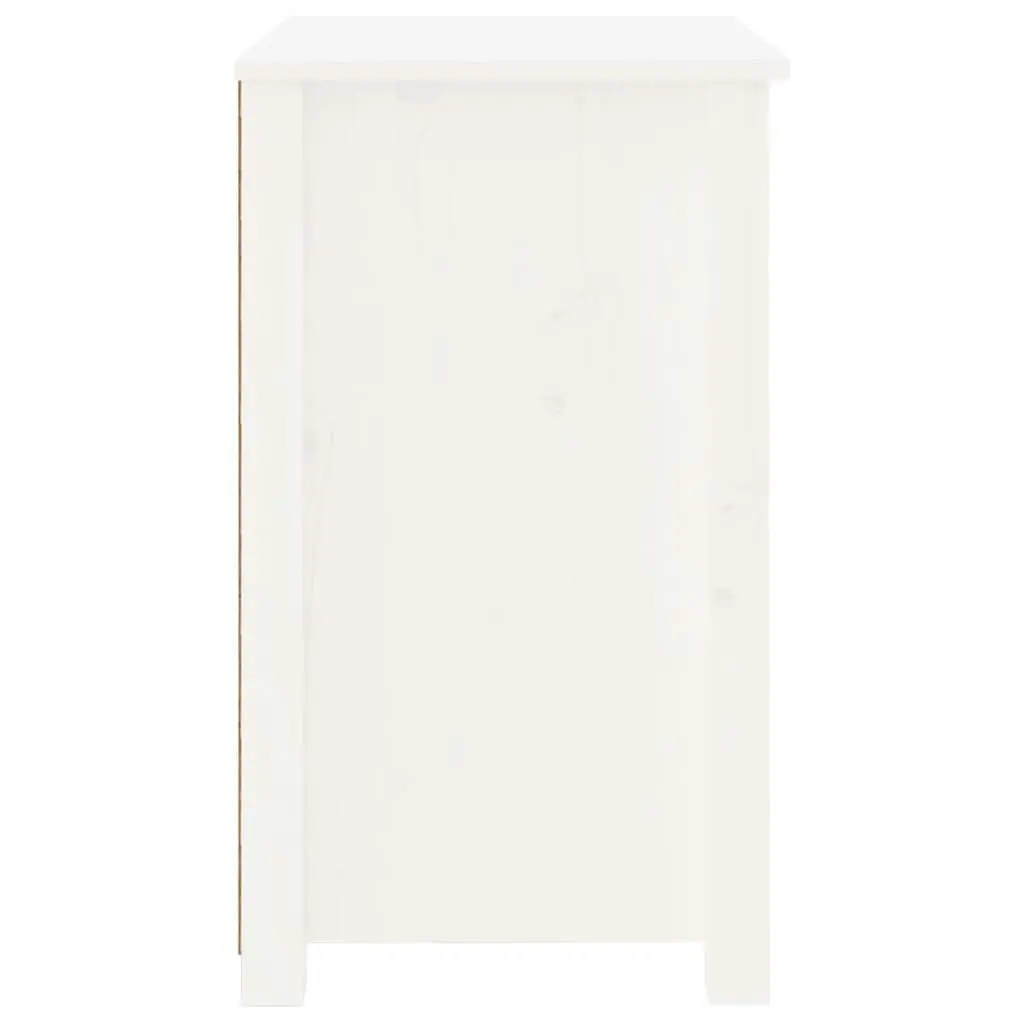 Bedside Cabinet White 50x35x61.5 cm Solid Wood Pine 813681