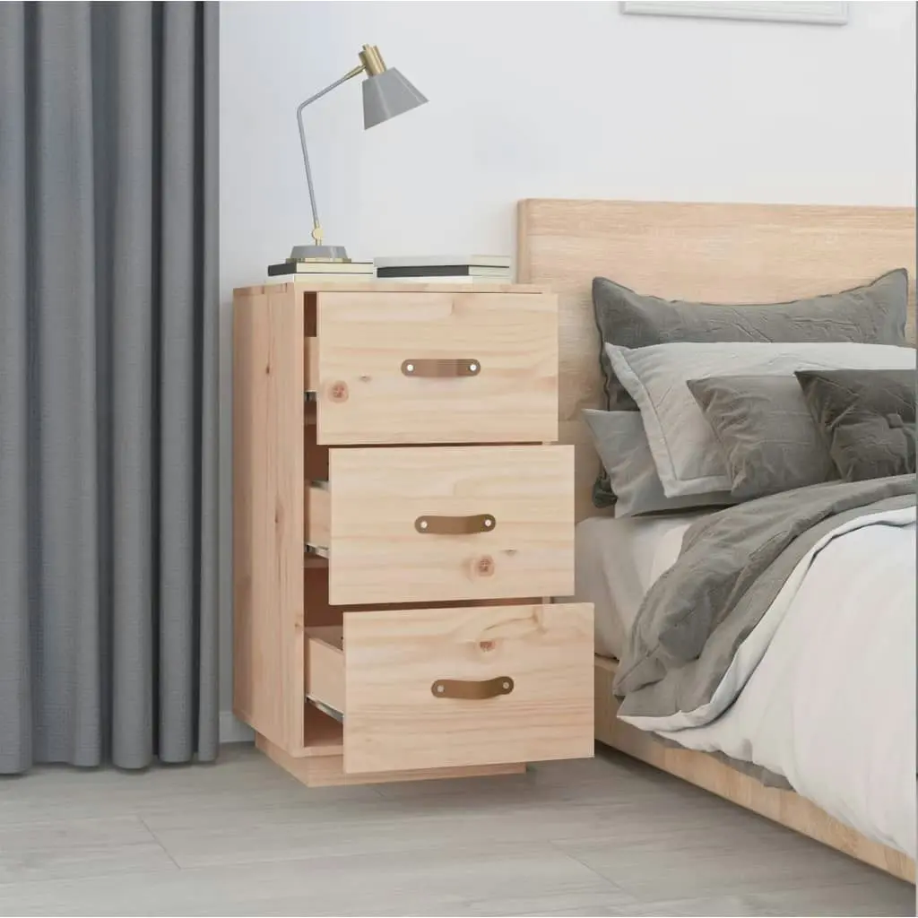 Bedside Cabinets 2 pcs 40x40x75 cm Solid Wood Pine 818336