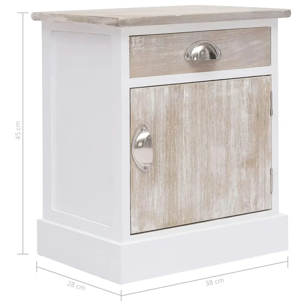 Bedside Cabinets 2 pcs 38x28x45 cm Paulownia Wood 284063