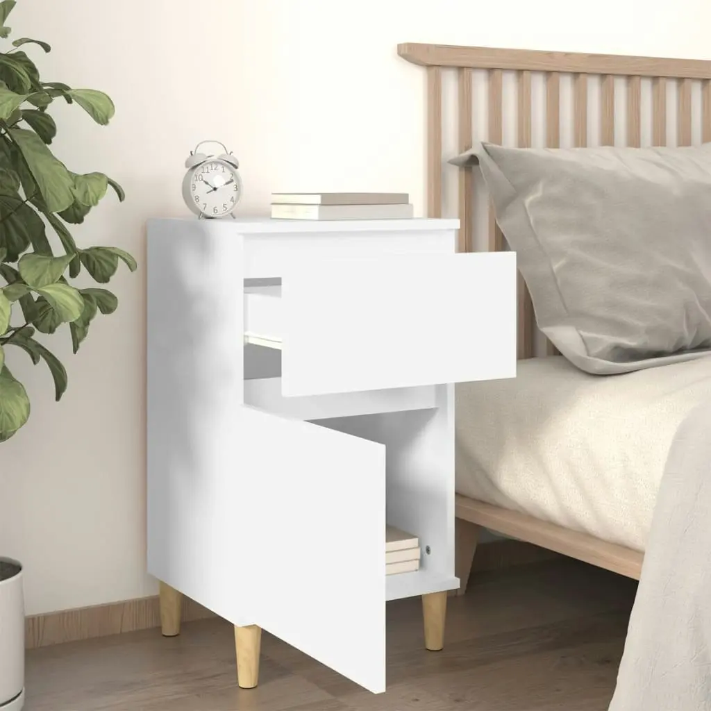 Bedside Cabinet White 40x35x70 cm 819692