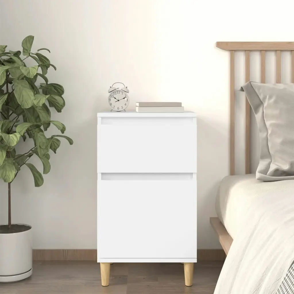 Bedside Cabinet White 40x35x70 cm 819692