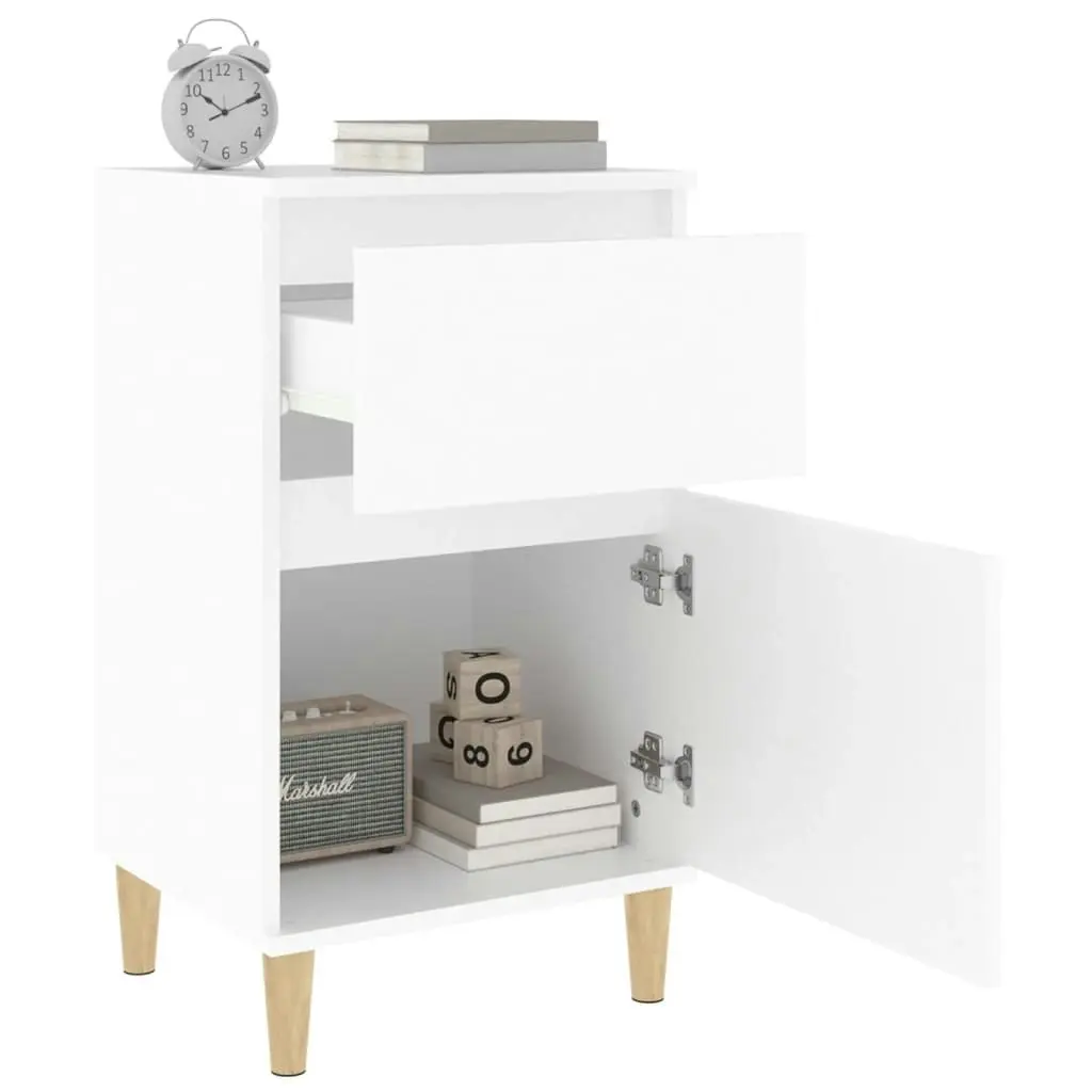 Bedside Cabinet White 40x35x70 cm 819692