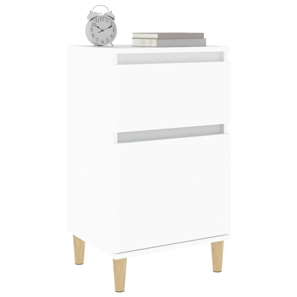 Bedside Cabinet White 40x35x70 cm 819692