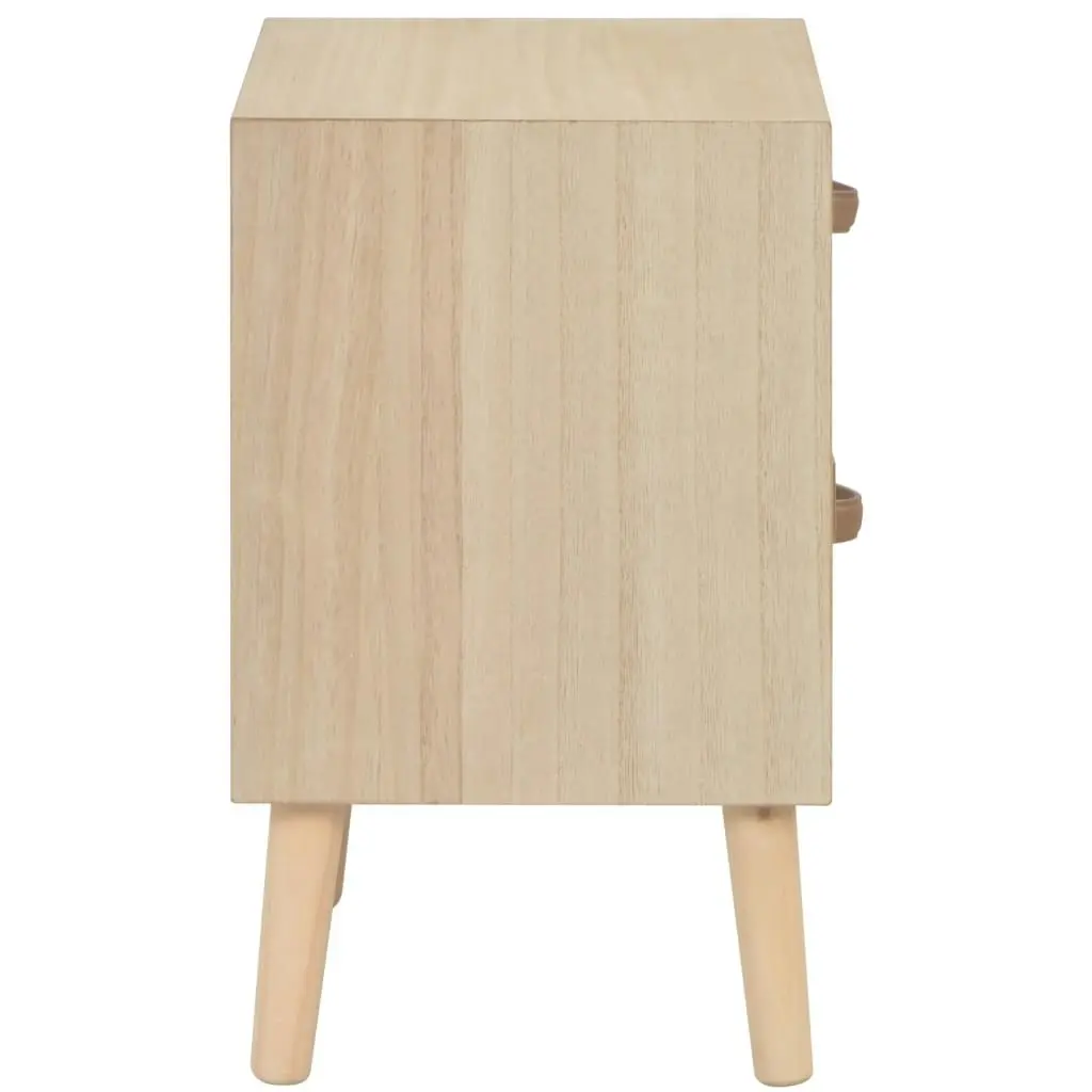 Bedside Cabinet with 2 Drawers 40x30x49.5 cm Solid Pinewood 247389