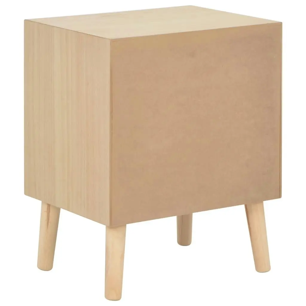 Bedside Cabinet with 2 Drawers 40x30x49.5 cm Solid Pinewood 247389