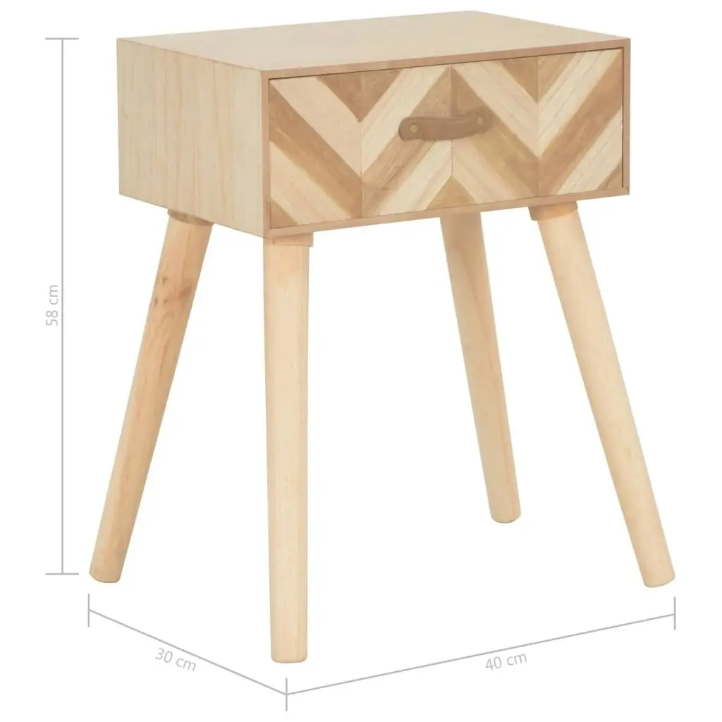 Bedside Cabinet with Drawer 44x30x58 cm Solid Wood 247376