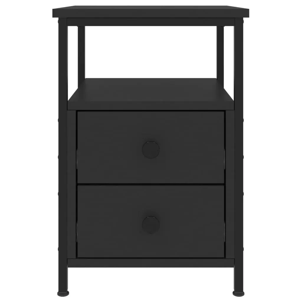 Bedside Cabinets 2 pcs Black 34x35.5x50 cm Engineered Wood 826014