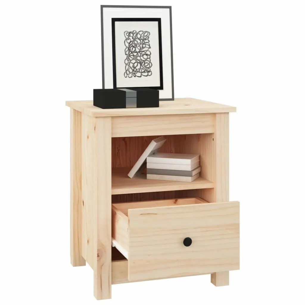 Bedside Cabinets 2 pcs 40x35x49 cm Solid Wood Pine 813710