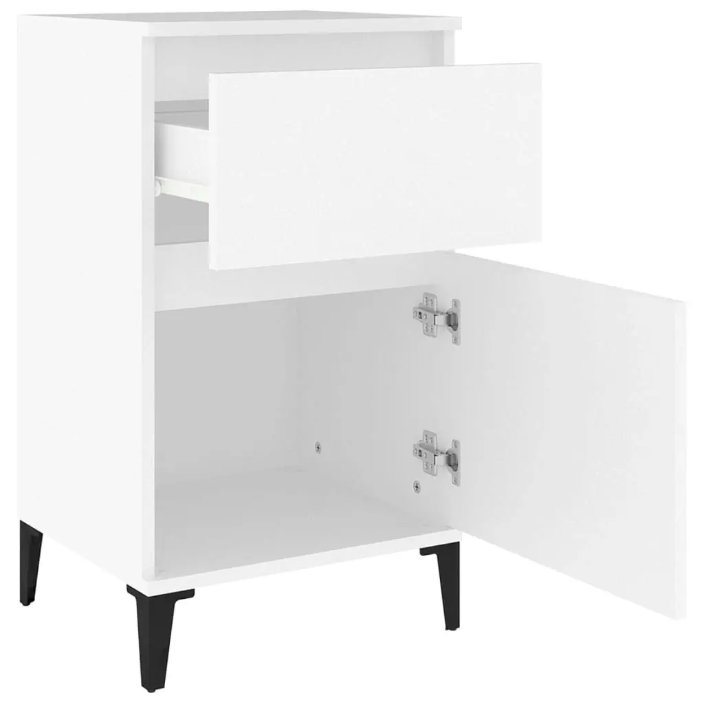 Bedside Cabinet White 40x35x70 cm 819708