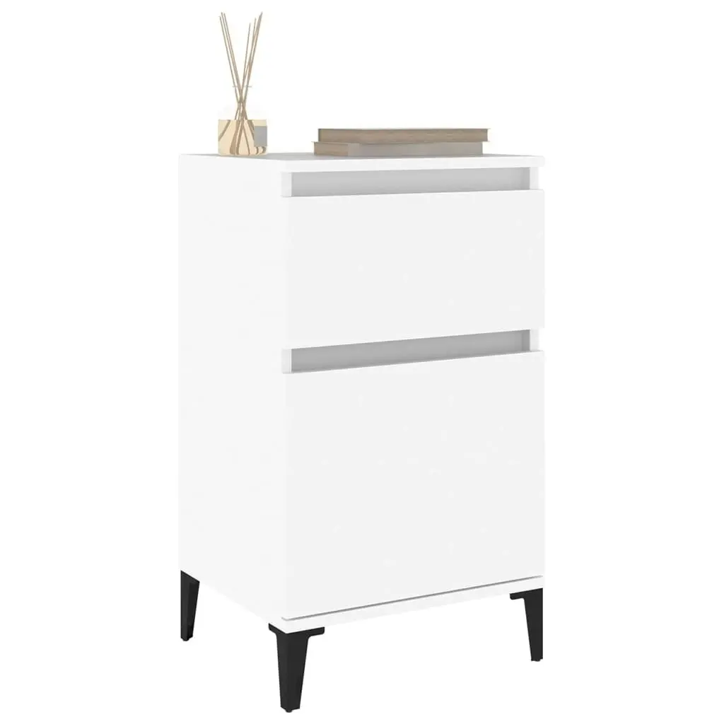 Bedside Cabinet White 40x35x70 cm 819708