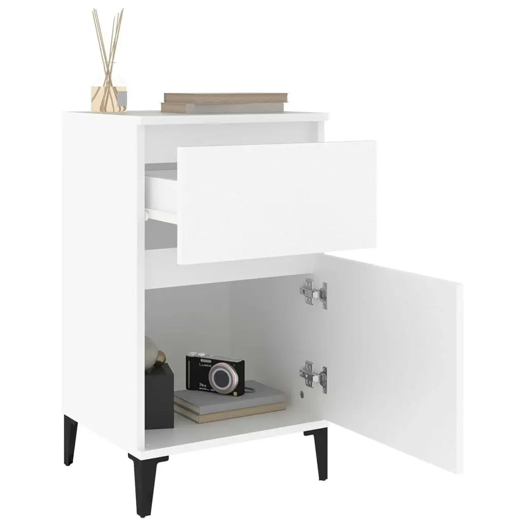 Bedside Cabinet White 40x35x70 cm 819708