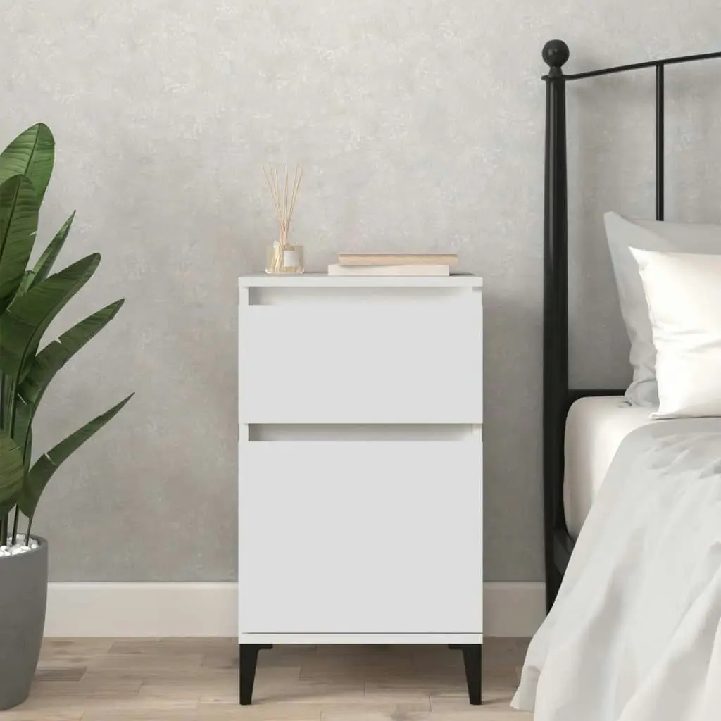 Bedside Cabinet White 40x35x70 cm 819708