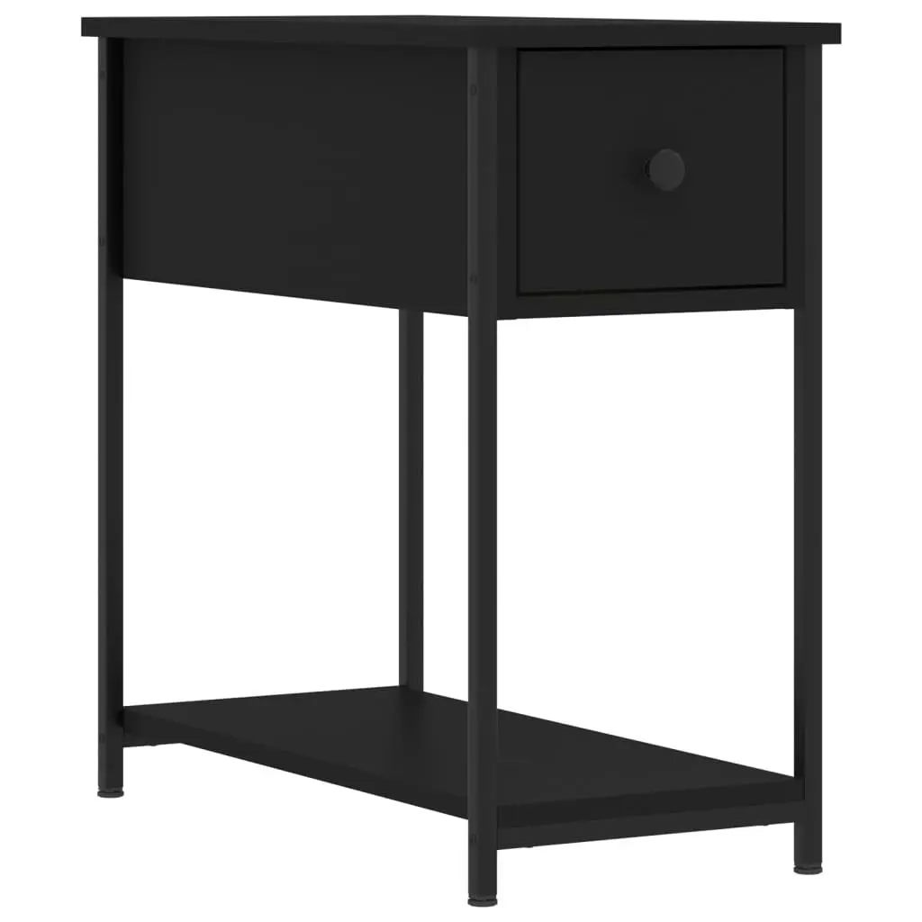 Bedside Cabinets 2 pcs Black 30x60x60 cm Engineered Wood 826054