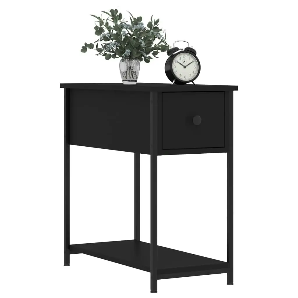 Bedside Cabinets 2 pcs Black 30x60x60 cm Engineered Wood 826054