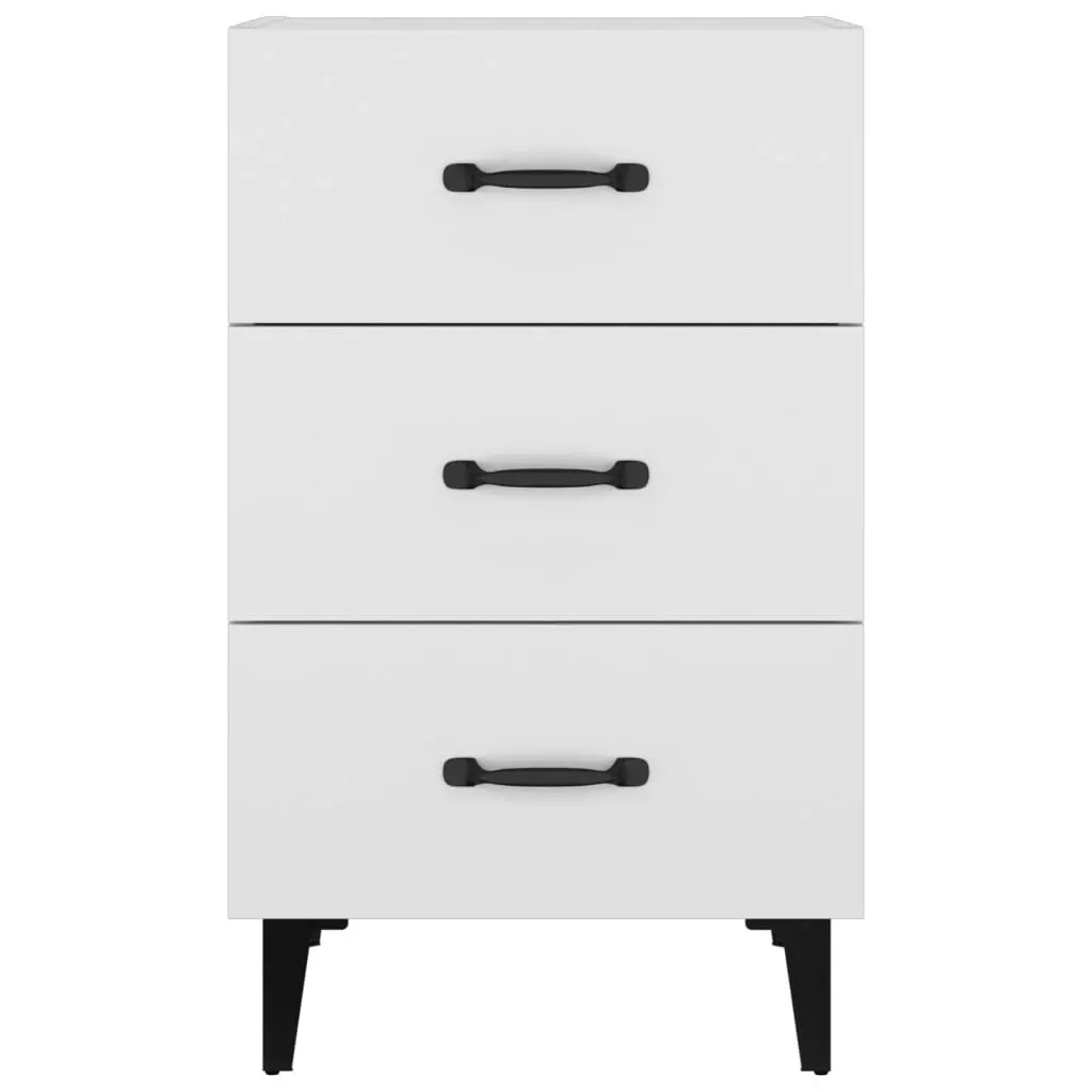 Bedside Cabinet White 40x40x66 cm Engineered Wood 812087