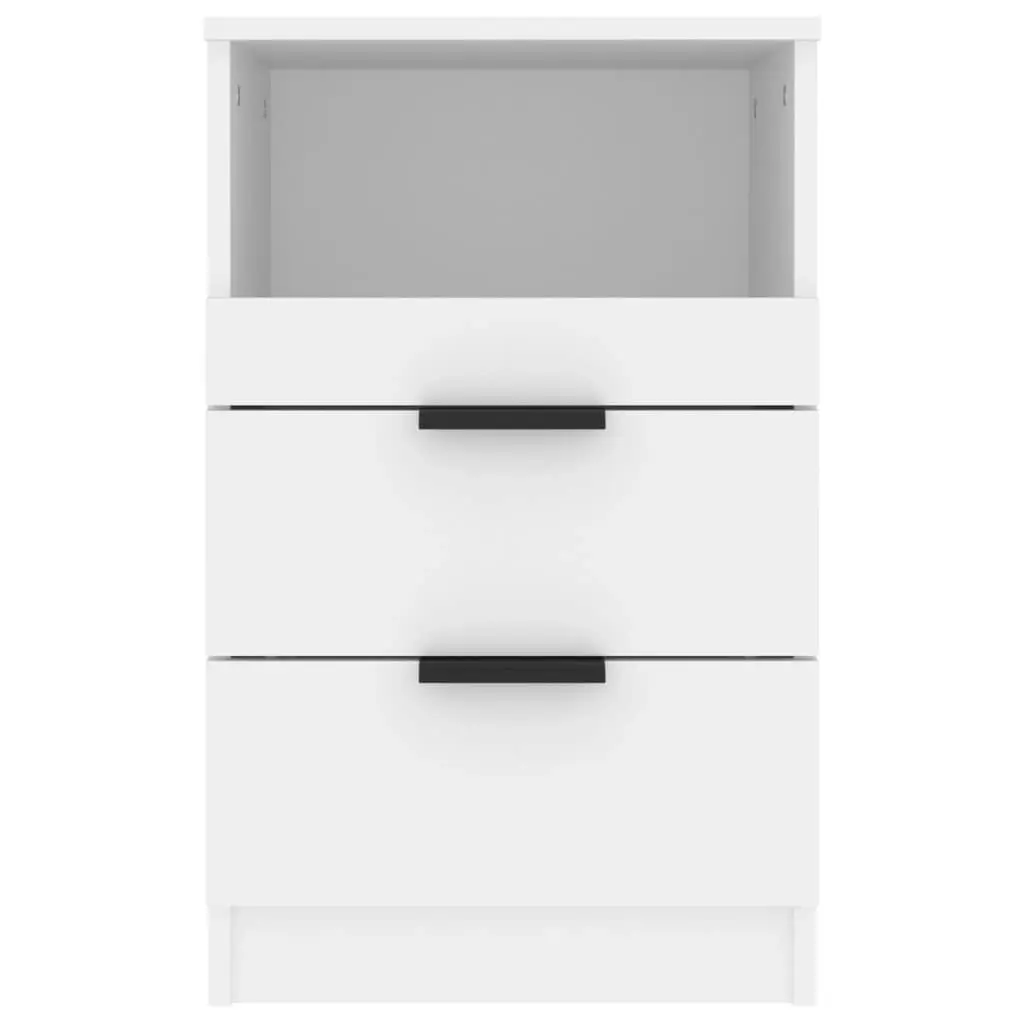 Bedside Cabinet White Engineered Wood 811232