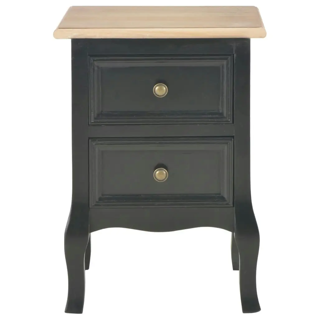 Bedside Cabinets 2 pcs Black 35x30x49 cm MDF 280041