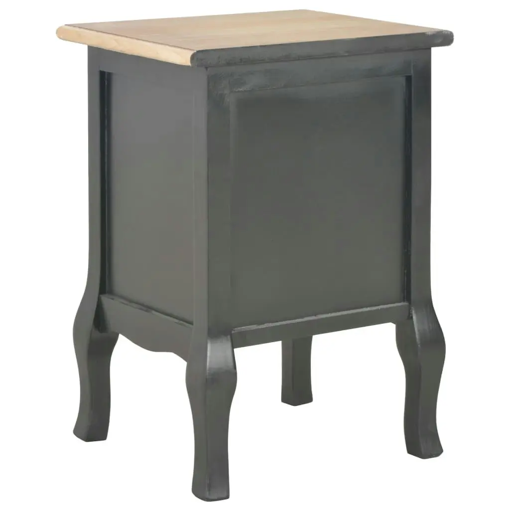 Bedside Cabinets 2 pcs Black 35x30x49 cm MDF 280041