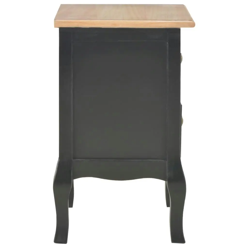 Bedside Cabinets 2 pcs Black 35x30x49 cm MDF 280041