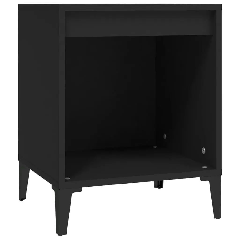 Bedside Cabinets 2 pcs Black 40x35x50 cm 821877